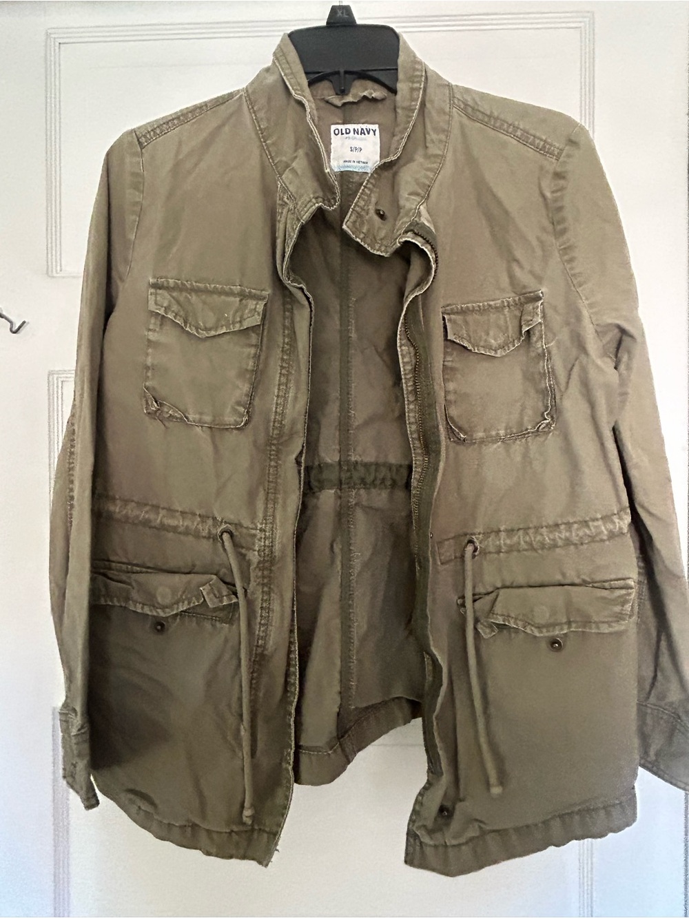 Old Navy small green jacket with adjustable waist